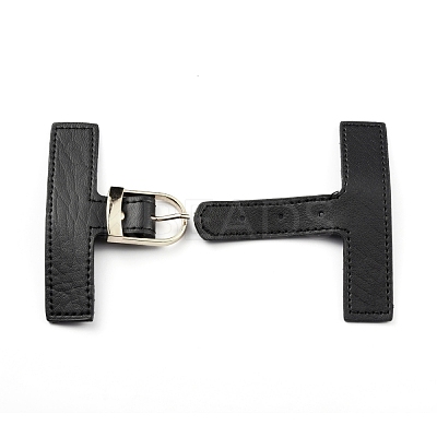 Imitation Leather Toggle Buckle FIND-WH0097-84B-1