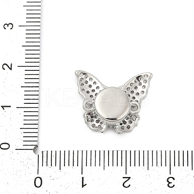 Brass Micro Pave Clear Cubic Zirconia Magnetic Clasps KK-C066-13P-1