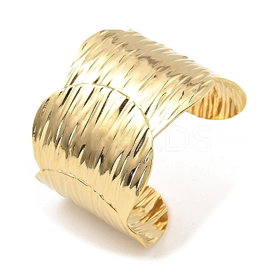 304 Stainless Steel Wide Cuff Bangles LS-BJEW-P302-12G-1