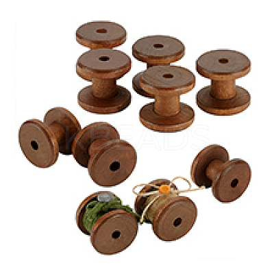 Wooden Bobbins FIND-WH0366-044-1