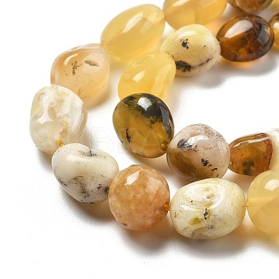 Natural Yellow Opal Beads Strands G-C179-F03-01-1