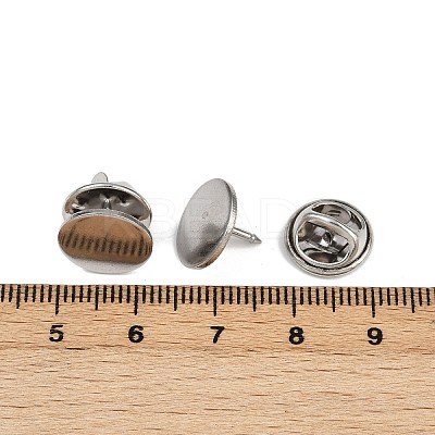 304 Stainless Steel Butterfly Clutches Pin Backs STAS-P262-03P-05-1