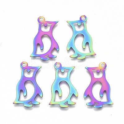 Ion Plating(IP) 201 Stainless Steel Pendants STAS-R114-031-1