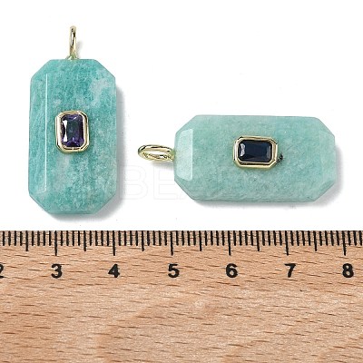 Natural Amazonite Faceted Pendants G-F819-02G-02-1
