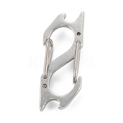 Non-Tarnish 304 Stainless Steel S-Hook Clasps STAS-C024-07P-1