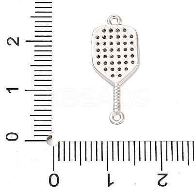 Brass Micro Pave Clear Cubic Zirconia Connector Charms KK-P288-01P-1