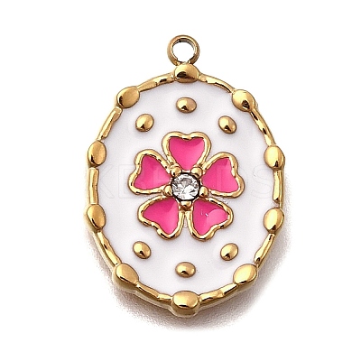 304 Stainless Steel Enamel Pendants STAS-Z161-08G-1