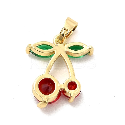 Brass Cubic Zirconia Pendants KK-I695-067G-1