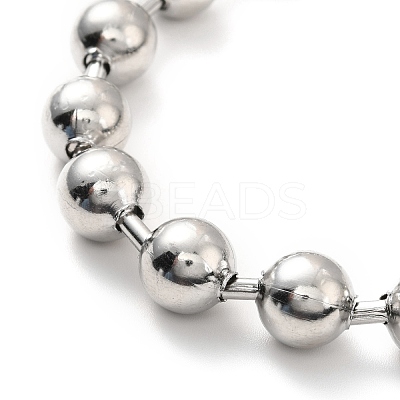 Tarnish Resistant 304 Stainless Steel Ball Chain Necklace & Bracelet Set STAS-D181-02P-02C-1