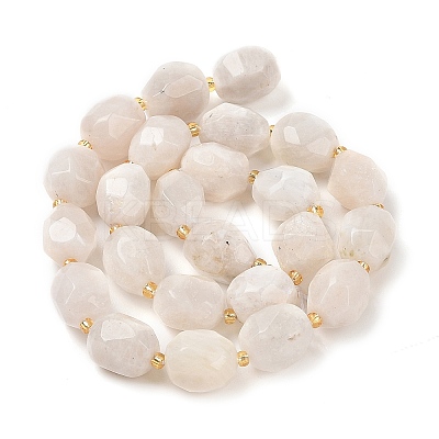 Natural Rainbow Moonstone Beads Strands G-P541-A01-01-1