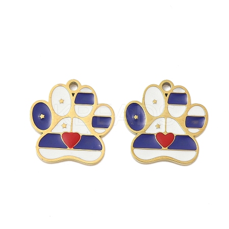 304 Stainless Steel Enamel Pendants STAS-G360-03G-02-1