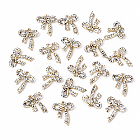 20Pcs Alloy Rhinestone Pendants FIND-YW0008-19G-1