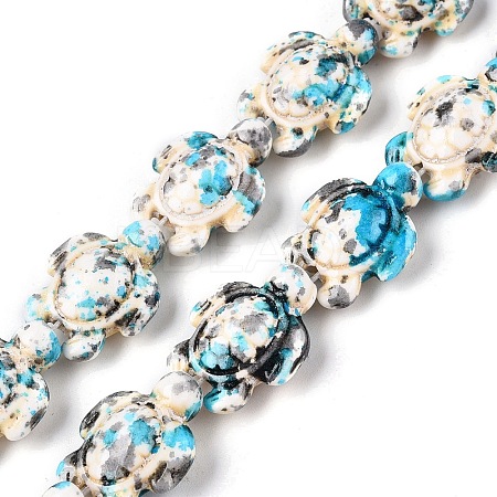 Synthetic Turquoise Dyed Beads Strands G-P507-05A-4-1