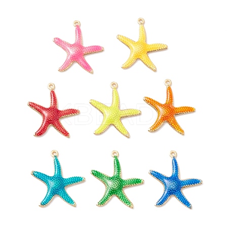 Rack Plating Brass Enamel  Pendants KK-B053-11G-1