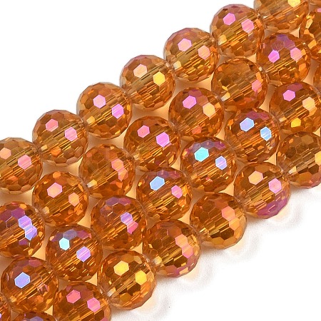 Transparent Electroplate Glass Beads Strands EGLA-N002-31-H02-1