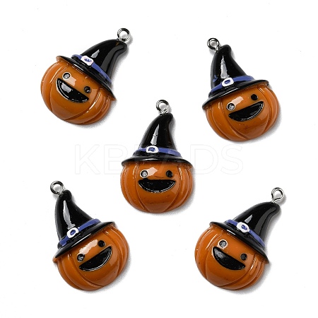 Halloween Opaque Resin Pendants RESI-D055-100P-1