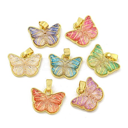 Transparent Resin Pendants KK-M290-06-1