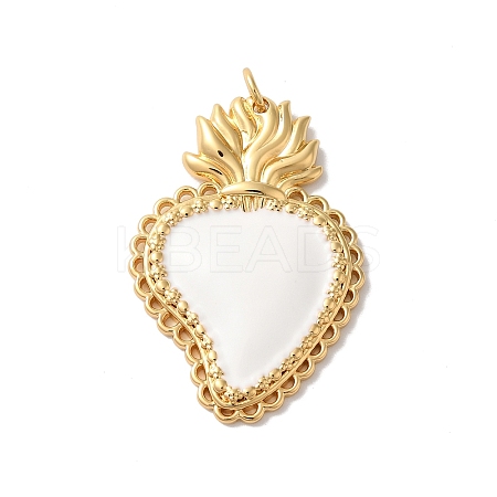 Rack Plating Brass Enamel Pendants KK-G504-25B-01-1