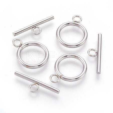 Tarnish Resistant 304 Stainless Steel Toggle Clasps LS-STAS-F188-30G-1
