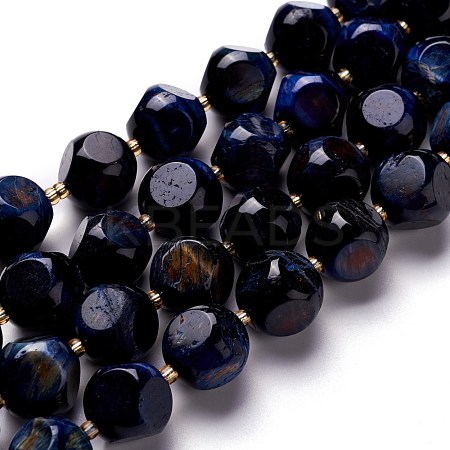 Natural Blue Tiger Eye(Dyed & Heated) Beads Strand G-M367-31A-1