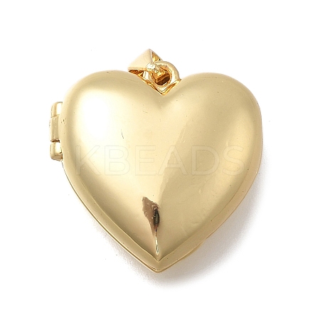 Valentine's Day Brass Heart Locket Pendants KK-D431-035C-G-1