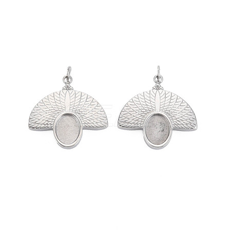 304 Stainless Steel Pendant Enamel Settings STAS-N097-157P-1