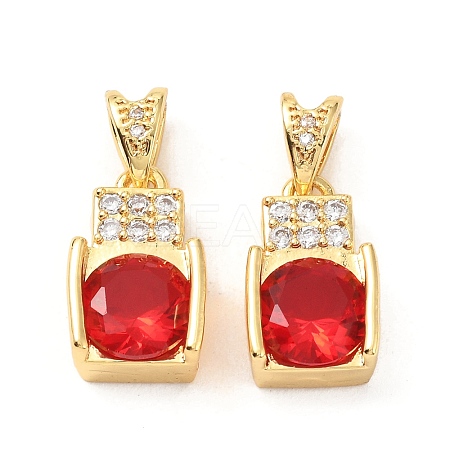Brass Micro Pave Cubic Zirconia Pendants KK-G533-18G-01-1