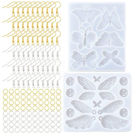 2Pcs 2 Styles DIY Butterfly Ornament Silicone Molds DIY-FS0010-05-1