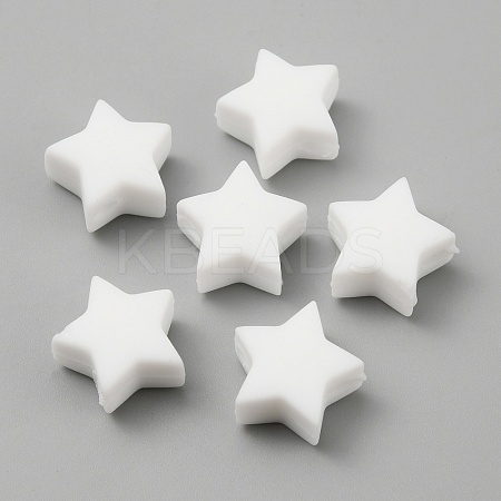 Round Food Grade Eco-Friendly Silicone Focal Beads LS-SIL-WH0003-17-1