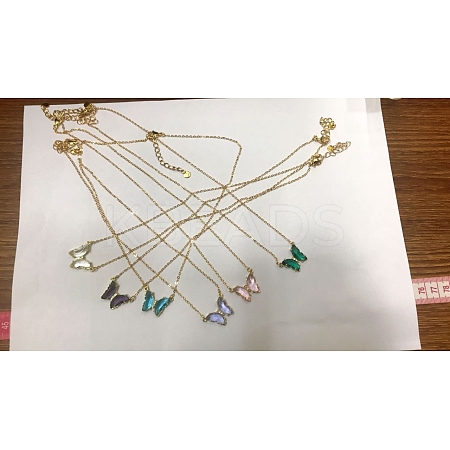 Brass Pendant Necklaces NJEW-PH01381-1
