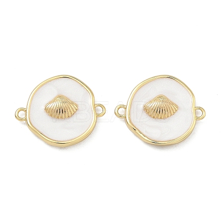 Ocean Brass Enamel Connector Charms KK-C251-05G-01D-1