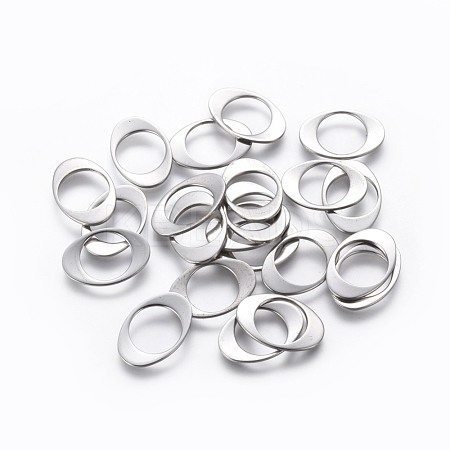 Tarnish Resistant 201 Stainless Steel Linking Rings STAS-L234-034P-1