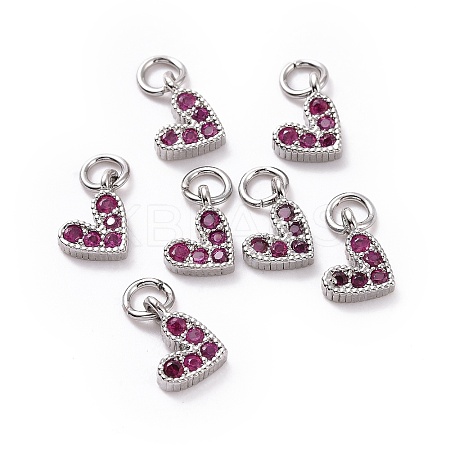 Brass Micro Pave Cubic Zirconia Charms LS-RB-I078-66P-01-NR-1