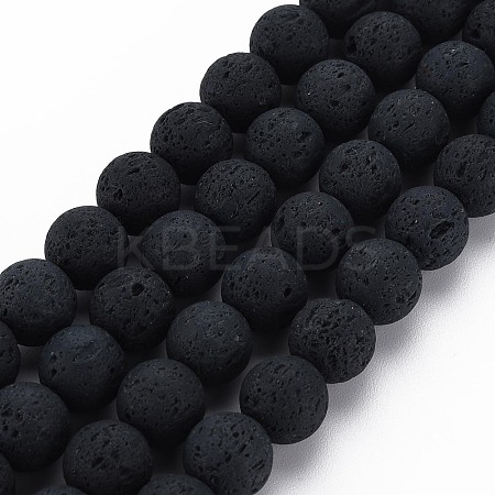 Synthetic Lava Rock Beads Strands G-TD001-03-1