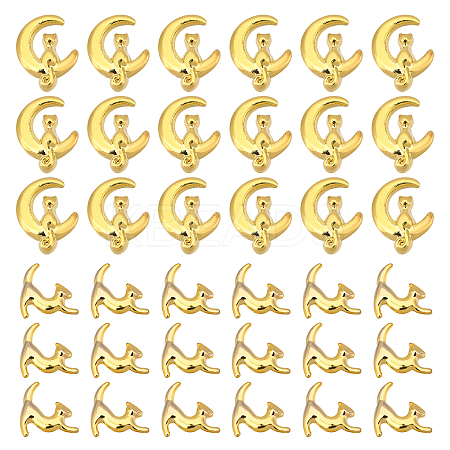 120Pcs 2 Style Alloy Cabochons FIND-OC0001-49-1