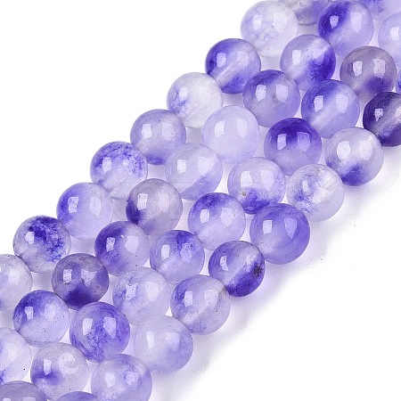 Dyed Natural White Jade Beads Strands G-T140-4mm-A09-1