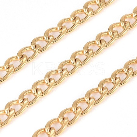304 Stainless Steel Cuban Link Chains CHS-G011-12G-1