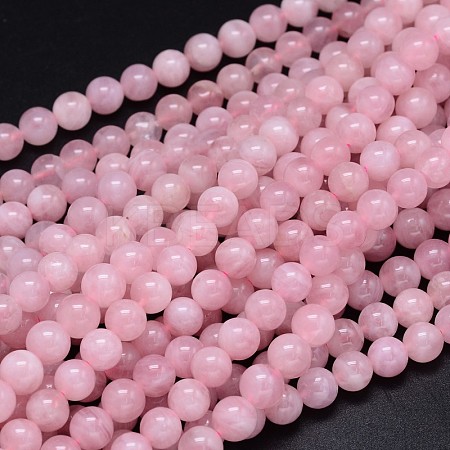 Pink Color Natural Madagascar Rose Quartz Beads Strands G-F222-41-8mm-1