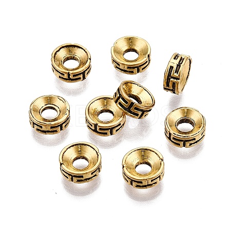 Tibetan Style Spacer Beads TIBEP-S315-46AG-RS-1