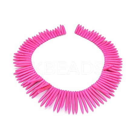 Synthetic Turquoise Graduated Spike Beads Strands G-F604-10A-1