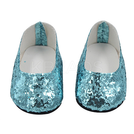 Glitter Cloth Doll Shoes LS-DOLL-PW0001-267B-1