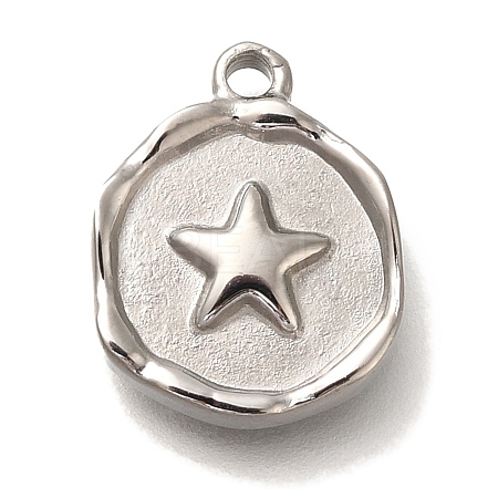 Anti-Tarnish 304 Stainless Steel Pendants STAS-P371-021P-04-1