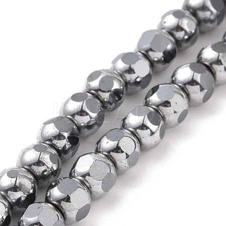 Electroplated Non-magnetic Synthetic Hematite Beads Strands G-G862-02C-1