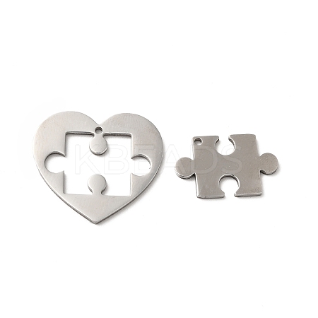 Non-Tarnish 304 Stainless Steel Split Pendants STAS-H212-12P-1