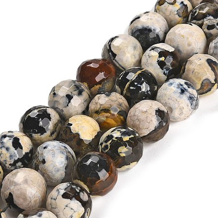 Natural Fire Crackle Agate Beads Strands G-L595-A02-01B-1