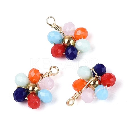Glass with 304 Stainless Steel Pendants GLAA-T028-13A-1