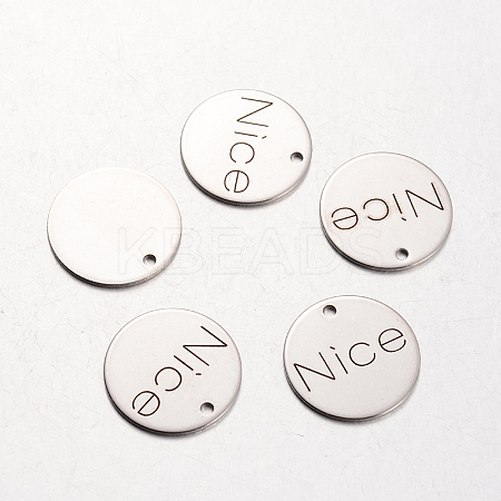 Non-Tarnish Spray Painted 201 Stainless Steel Pendants STAS-I048-A05-1
