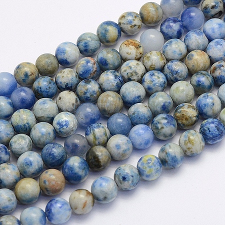 Natural Crazy Agate Beads Strands G-G707-8mm-A18-1