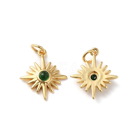 Rack Plating Brass Cubic Zirconia Pendants KK-D074-17G-1