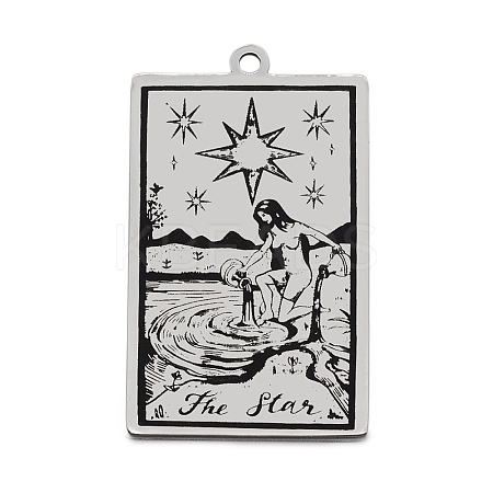Non-Tarnish 201 Stainless Steel Pendants LS-STAS-S105-LA211-8-1